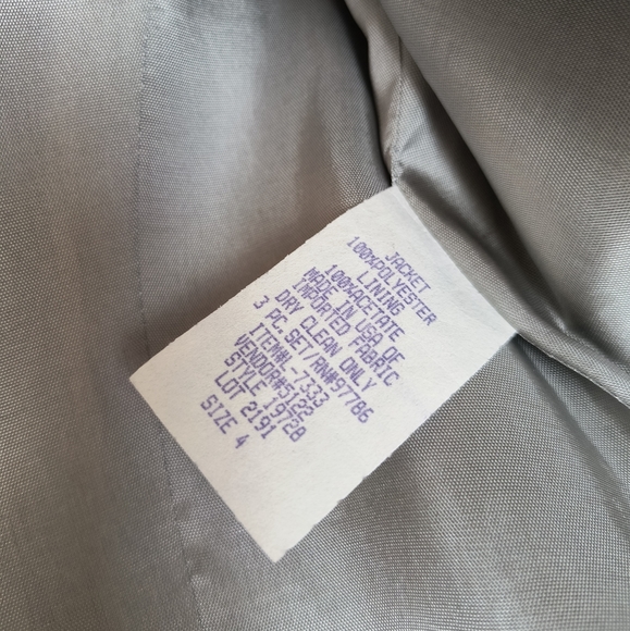 Elegant Gray Women's Blazer Coat Size 4 Vintage Y2K - Picture 6 of 16